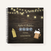 Rustic Baby is het brouwen van gouden Baby shower Notitieboek (Voorkant)
