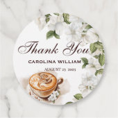 Rustic Baby is het brouwen van koffie Baby shower Bedankjes Labels (Achterkant)