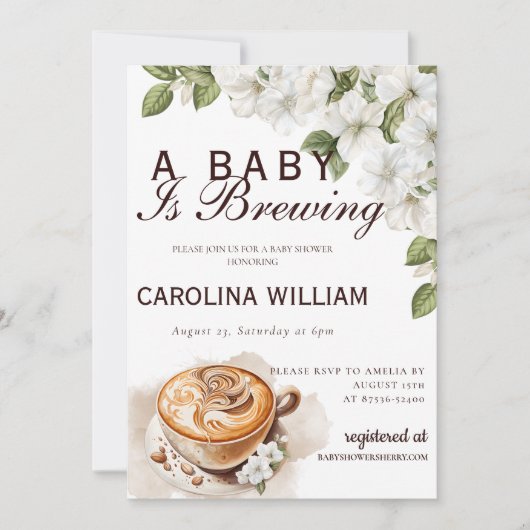 Rustic Baby is het brouwen van koffie Baby shower Kaart (Voorkant)