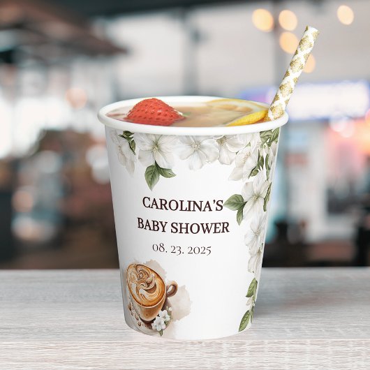Rustic Baby is het brouwen van koffie Baby shower Papieren Bekers