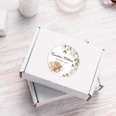 Rustic Baby is het brouwen van koffie Baby shower Ronde Sticker