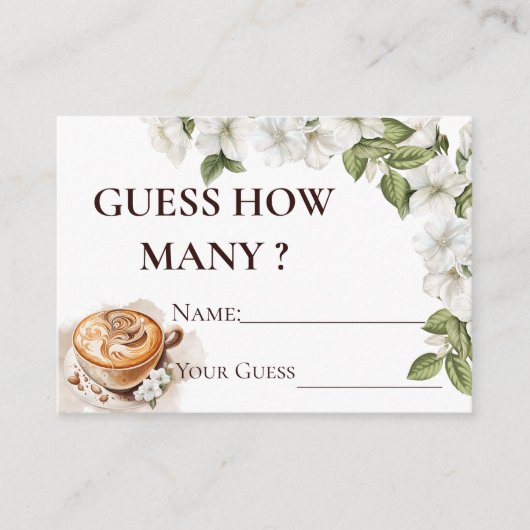 Rustic Baby is het brouwen van koffie Raad eens ho Informatiekaartje (Voorkant)