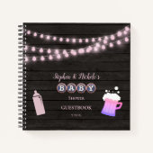 Rustic Baby is het brouwen van roze Baby shower ga Notitieboek (Voorkant)