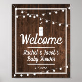 Rustic Baby is het Welkome Teken van het Baby show Poster (Voorkant)