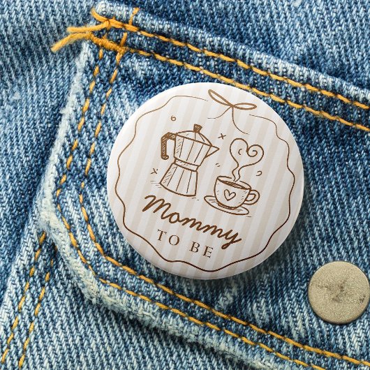 Rustic Baby is koffiemama aan het brouwen om Butto Ronde Button 7,6 Cm