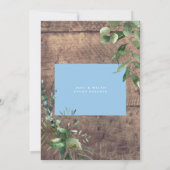 Rustic Baby Love Wood Boy Fotoaankondiging Kaart (Achterkant)