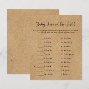 Rustic - Baby Over de hele wereld - Baby shower Ga