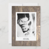 Rustic Baby Photo Birth Aankondiging (Achterkant)