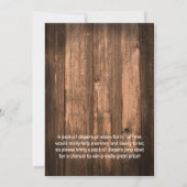 Rustic Baby Q BBQ Baby shower Uitnodiging (Achterkant)