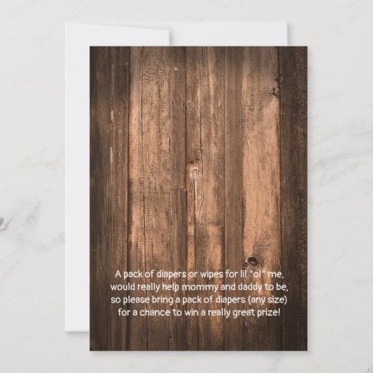 Rustic Baby Q BBQ Baby shower Uitnodiging (Achterkant)