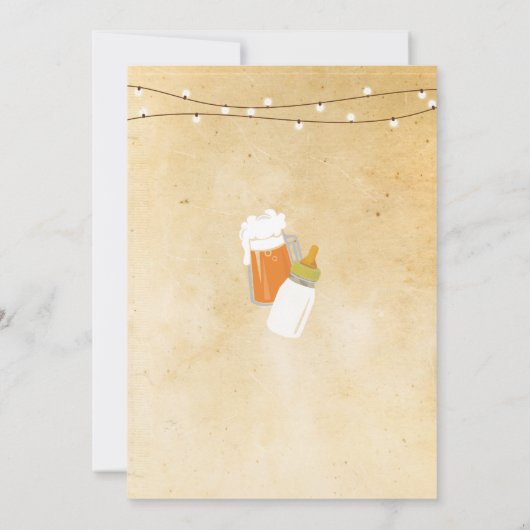 Rustic Baby shower Girl Brewing Pink BBQ Uitnodige Kaart (Achterkant)