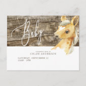 Rustic Baby shower Invitation Briefkaart (Voorkant)