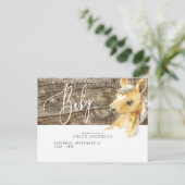 Rustic Baby shower Invitation Briefkaart (Staand voorkant)