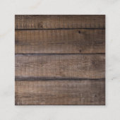 Rustic Baby shower raad eens hoeveel Kissenkaart Vierkante Visitekaartje (Achterkant)