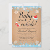 Rustic Baby zijn koude Baby shower buiten de feest Kaart (Voorkant)