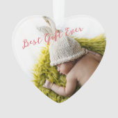 Rustic Baby's 1st Christmas Milestone Foto Ornament (voorkant)