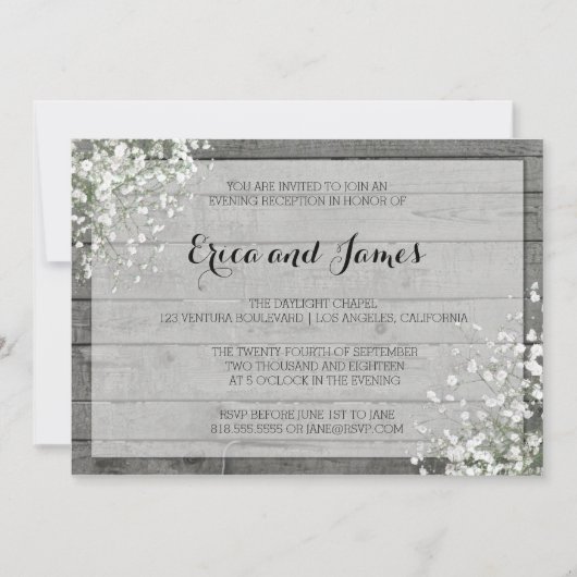 RUSTIC BABY'S AANVANGENDE INVITATIE #2 KAART (Voorkant)