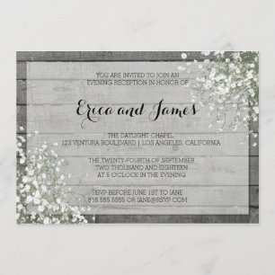 RUSTIC BABY'S AANVANGENDE INVITATIE KAART