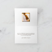 Rustic Baby's adem op donkerhout Bedankkaart (Binnen)