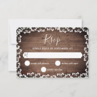 Rustic Baby's adem op donkerhout