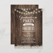 Rustic Baby's Afstuderen met de ringbandlampjes Kaart (Voorkant / Achterkant)