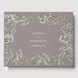 Rustic Baby's Amethyst Wedding Gastenboek