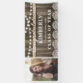 Rustic Babys Breath 2025 Afstuderen Foto Spandoek (Verticaal)