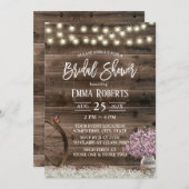 Rustic Baby's Breath Barn Wood Vrijgezellenfeest Kaart (Voorkant / Achterkant)