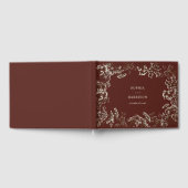 Rustic Baby's Breath Beet Red Wedding Gastenboek (Volledig)