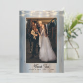 Rustic Baby's Breath Country Wedding Dank u Bedankkaart (Staand voorkant)