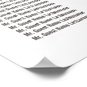 Rustic Baby's Breath Country Wedding Seating Chart Poster (Hoek)