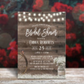 Rustic Baby's Breath Floral Barn Vrijgezellenfeest Kaart