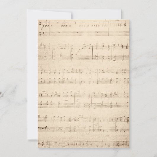 Rustic Baby's Breath Floral Jar Musical Wedding Kaart (Achterkant)