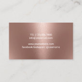 Rustic Baby's Breath Flowers Modern Roos Gold Visitekaartje (Achterkant)