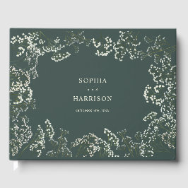 Rustic Baby's Breath Green Wedding Gastenboek