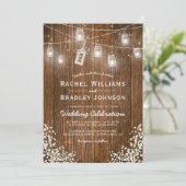 Rustic Babys Breath Jam Winter Weddenschap Kaart (Staand voorkant)