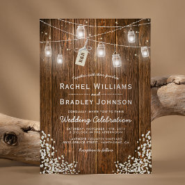 Rustic Babys Breath Jam Winter Weddenschap Kaart