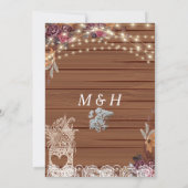 Rustic Baby's Breath Jar Wedding Save the Date Kaart (Achterkant)