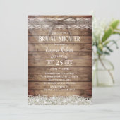 Rustic Baby's Breath Lace & Twine Vrijgezellenfees Kaart (Staand voorkant)