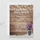 Rustic Baby's Breath Lavender Floral Vrijgezellenf Kaart (Voorkant)