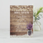 Rustic Baby's Breath Lavender Floral Vrijgezellenf Kaart (Staand voorkant)
