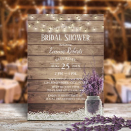Rustic Baby's Breath Lavender Floral Vrijgezellenf Kaart