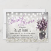 Rustic Baby's Breath Lavender Floral Vrijgezellenf Kaart (Voorkant)