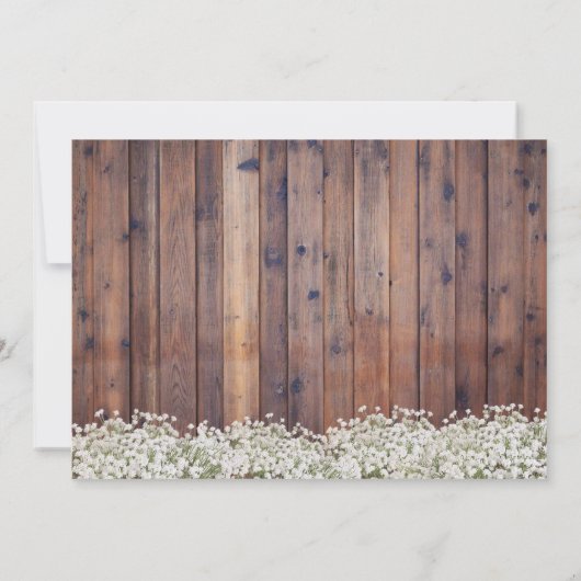 Rustic Baby's Breath Mason Jar Laced Vrijgezellenf Kaart (Achterkant)