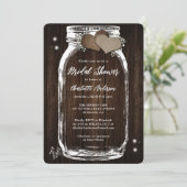 Rustic Baby's Breath Mason Jar Vrijgezellenfeest Kaart (Staand voorkant)