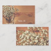 Rustic Baby's Breath Mason Jar Wedding Place Card Plaatskaartje (Voorkant / Achterkant)