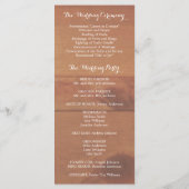Rustic Baby's Breath Mason Jar Wedding Program Programmakaart (Achterkant)