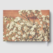 Rustic Baby's Breath Mason Jar Wood Wedding Gastenboek (Achterkant)