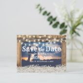 Rustic Baby's Breath Photo Bewaar de datum Aankondigingskaart (Staand voorkant)