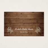 Rustic Baby's Breath Recipe voor bruid-to-be Kaart (Achterkant)